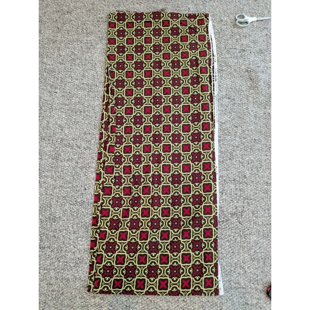 5.5 Yard Michael Miller Fabric Andalucia Red Green Geometric Moorish Tile 200x42